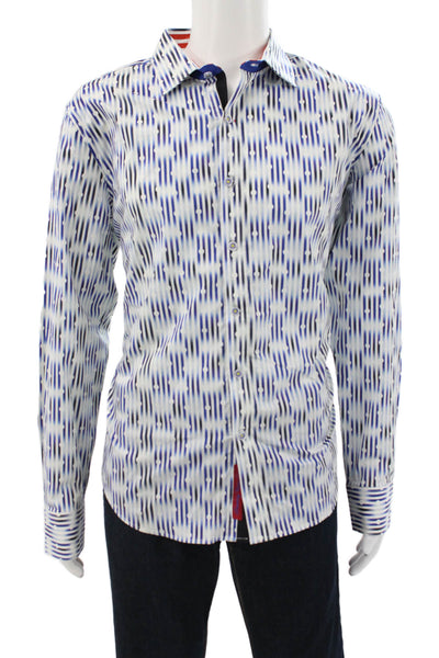 Robert Graham Mens Button Down Striped Multicolor Shirt Size XL