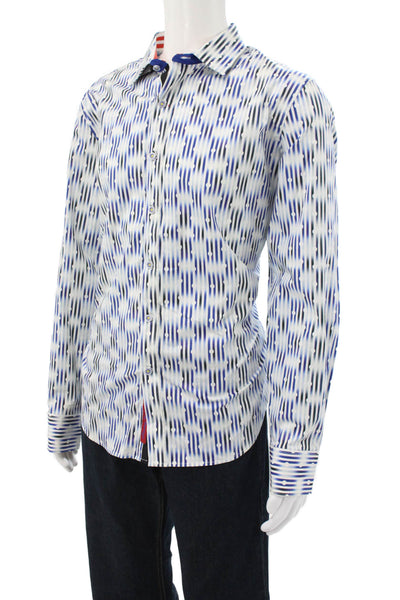 Robert Graham Mens Button Down Striped Multicolor Shirt Size XL
