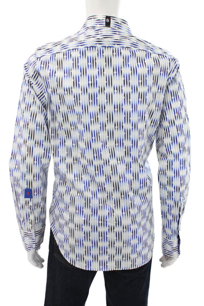 Robert Graham Mens Button Down Striped Multicolor Shirt Size XL
