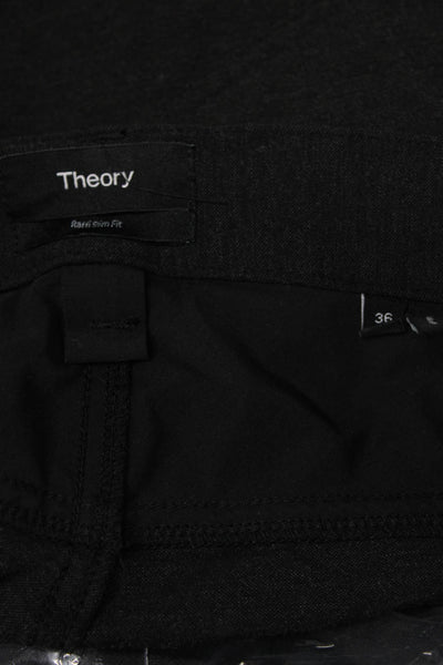 Theory Mens Dress Pants Black Nylon Button Size 36
