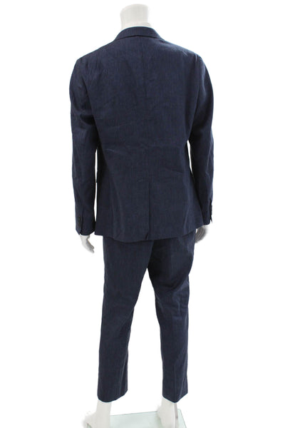 Theory Mens 2 Piece Suit Blue Polyester Size 42