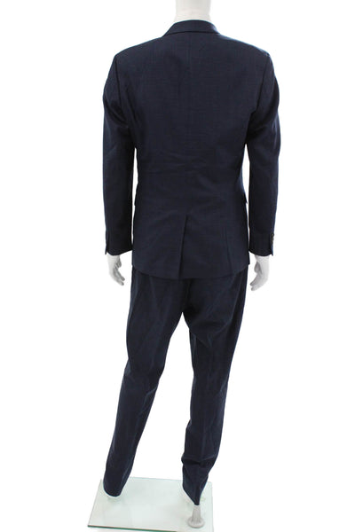 Theory Mens 2 Piece Wool Suit Blue Size 42