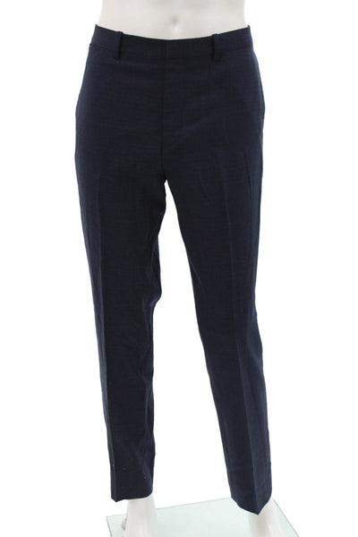 Theory Mens 2 Piece Wool Suit Blue Size 42