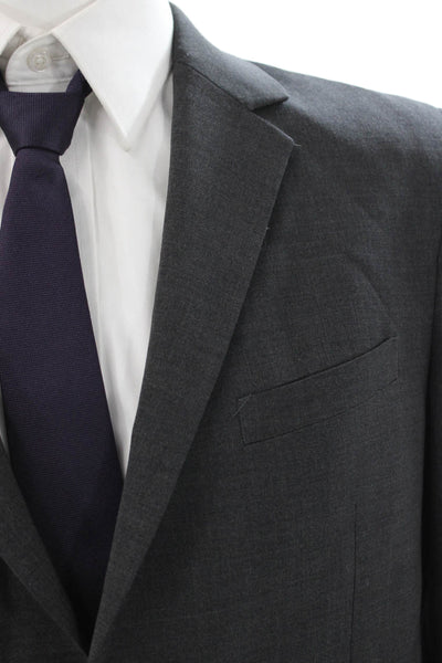 Theory Mens Gray Wool 2 Piece Suit Size 42