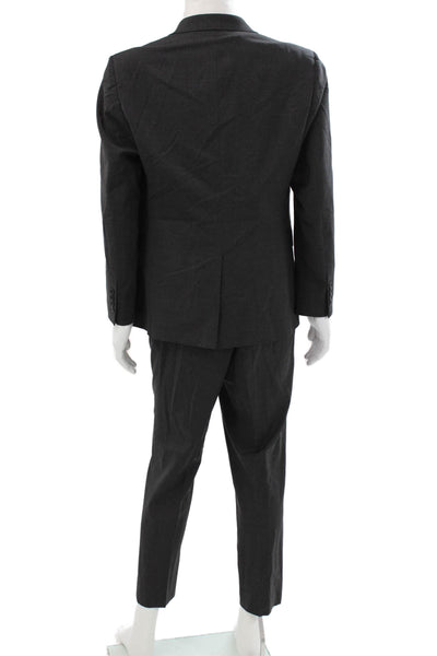 Theory Mens Gray Wool 2 Piece Suit Size 42