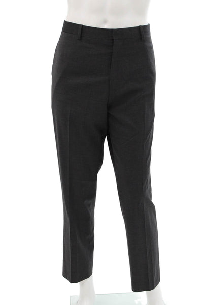 Theory Mens Gray Wool 2 Piece Suit Size 42
