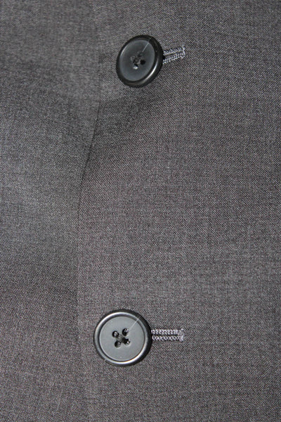 Theory Mens Gray Wool 2 Piece Suit Size 42