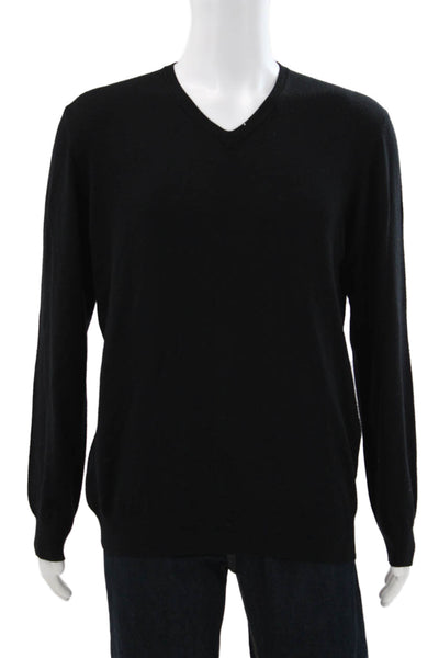 Dolce & Gabbana Mens Black V Neck Pullover Sweater 85% Viscose Size 56