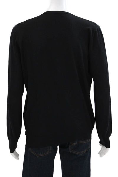 Dolce & Gabbana Mens Black V Neck Pullover Sweater 85% Viscose Size 56
