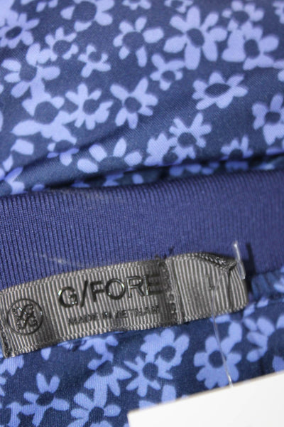 G/Fore Mens Short Sleeve Collared Floral Knit Polo Shirt Purple Size Large