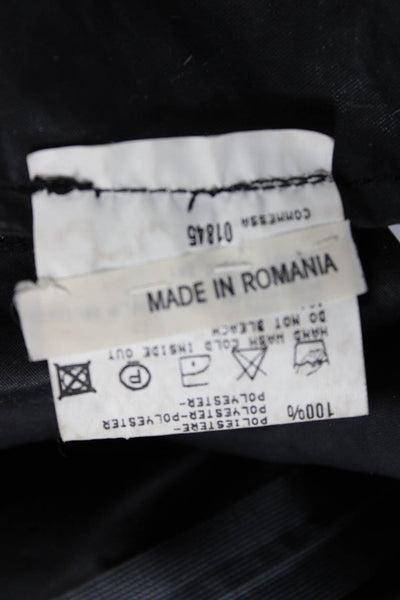 Marithe & Francois Girbaud Women Black Nylon Parka Buckle Closure Size 42