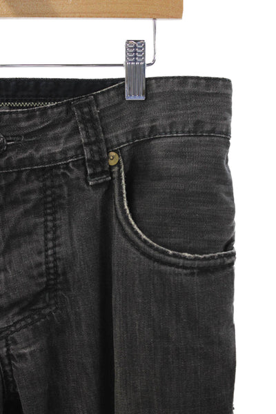 Stitch's Mens Straight Jeans Gray Cotton Button Size 34