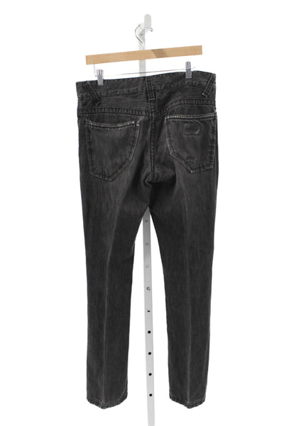 Stitch's Mens Straight Jeans Gray Cotton Button Size 34