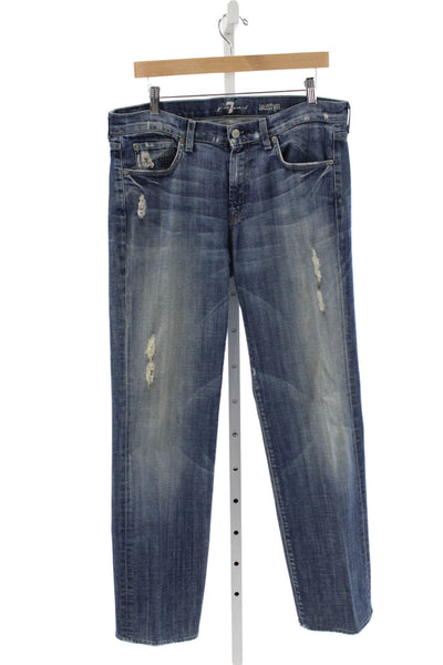 Citizens of Humanity Mens Straight Cotton Jeans Blue Button Fly Size 34