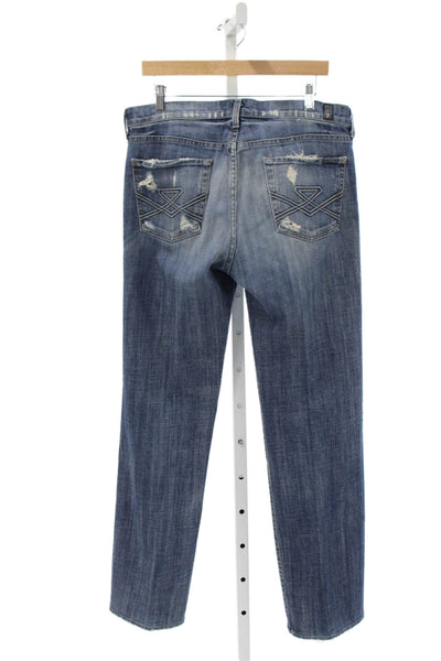 Citizens of Humanity Mens Straight Cotton Jeans Blue Button Fly Size 34