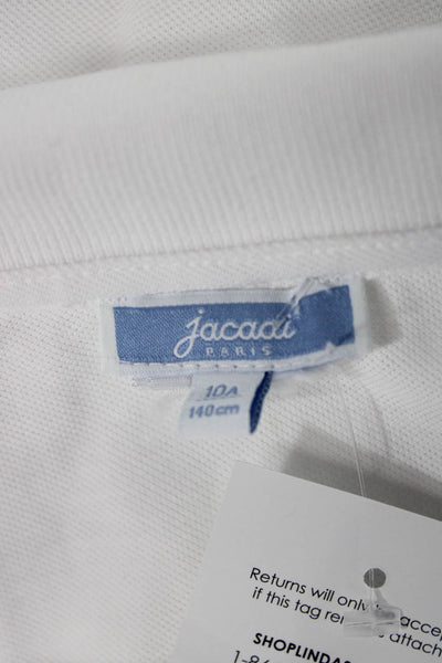 Jacadi Boys Short Sleeves Polo Shirt White Size 10