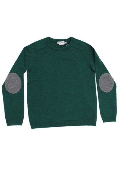 Bonpoint Boys Round Neck Long Sleeves Pullover Sweater Green Size 10