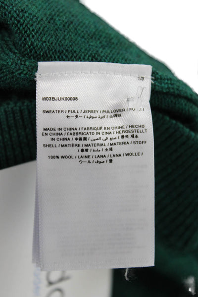 Bonpoint Boys Round Neck Long Sleeves Pullover Sweater Green Size 10