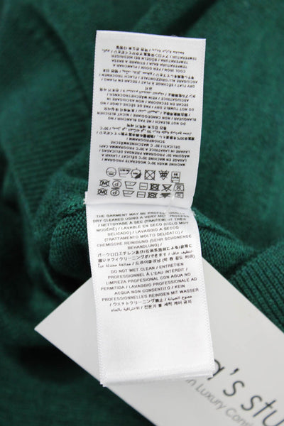 Bonpoint Boys Round Neck Long Sleeves Pullover Sweater Green Size 10