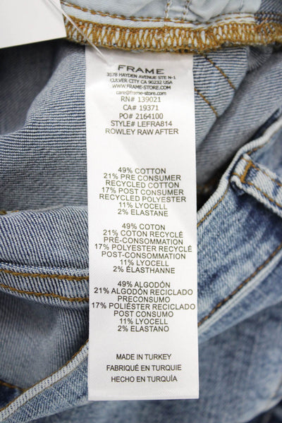 Frame Womens Flared Jeans High Waist Blue Button Cotton Blend Size 26