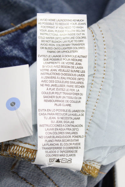 Frame Womens Flared Jeans High Waist Blue Button Cotton Blend Size 26