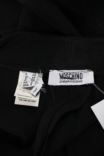 Moschino Cheap & Chic Women Dress Pants Black Triacetate Size 6