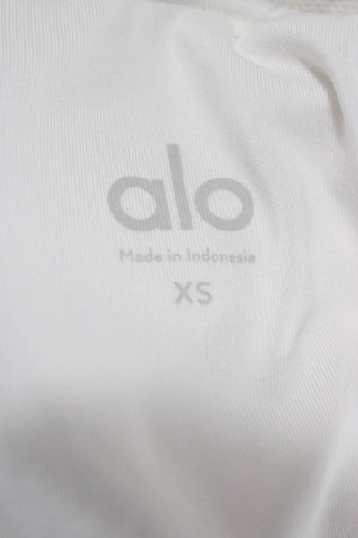 Alo Womens Basic Tank Ivory Modal Crew Neck Sleeveless Size XS