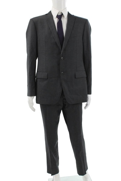 John Varvatos Star USA Mens Wool Gray 2 Piece Suit Size 42