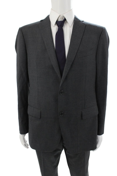John Varvatos Star USA Mens Wool Gray 2 Piece Suit Size 42