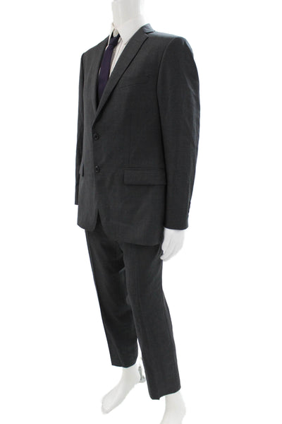 John Varvatos Star USA Mens Wool Gray 2 Piece Suit Size 42