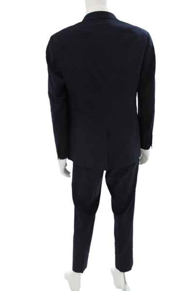 Theory Men 2 Piece Wool Solid Blue Suit Size 42