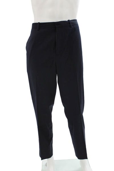 Theory Men 2 Piece Wool Solid Blue Suit Size 42