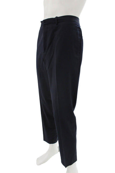 Theory Men 2 Piece Wool Solid Blue Suit Size 42
