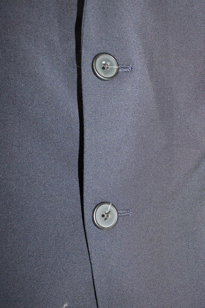Theory Men 2 Piece Wool Solid Blue Suit Size 42