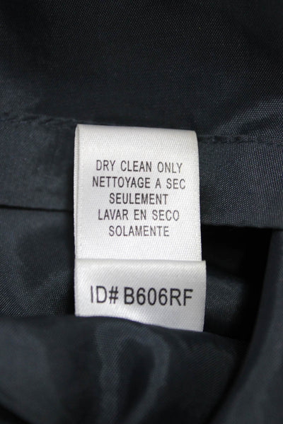 BCBGMAXAZRIA Womens Pleated Check Cotton Skirt Blue Size 4