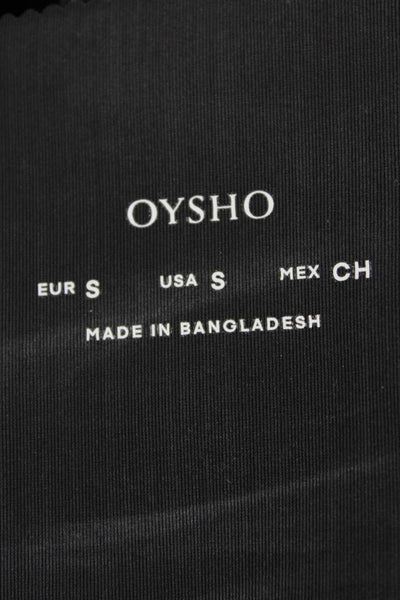 Oysho Womens Compression Leggings Black Polyamide Pull On Size S
