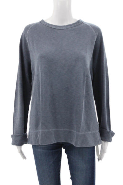 Standard James Perse Womens Pullover Sweatshirt Gray Cotton Crewneck Size 1