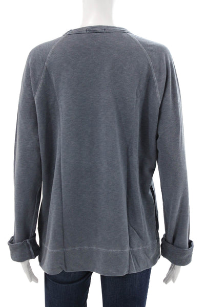 Standard James Perse Womens Pullover Sweatshirt Gray Cotton Crewneck Size 1