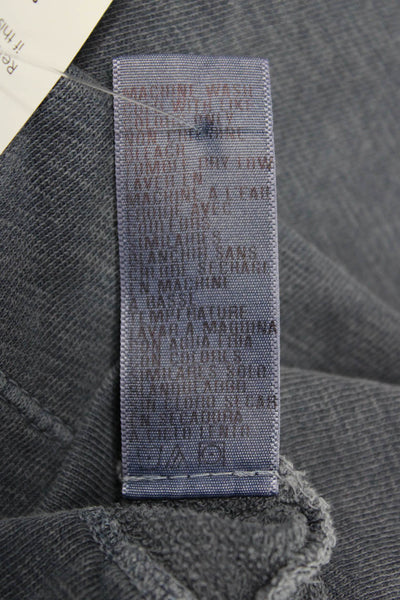 Standard James Perse Womens Pullover Sweatshirt Gray Cotton Crewneck Size 1