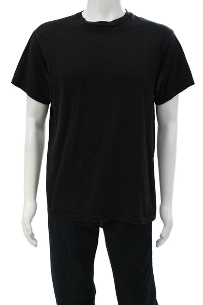 John Elliott Mens Black Basic T-Shirt 100% Cotton Crew Neck Size M