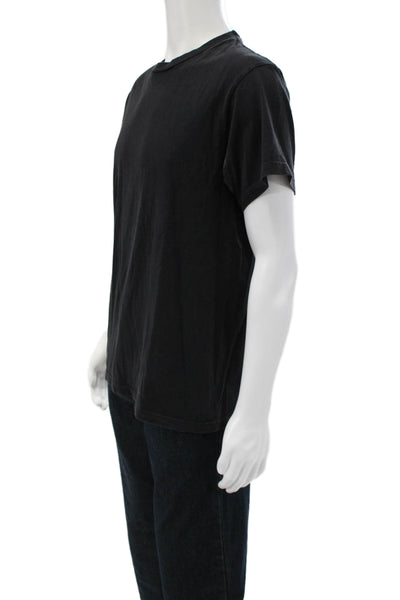 John Elliott Mens Black Basic T-Shirt 100% Cotton Crew Neck Size M
