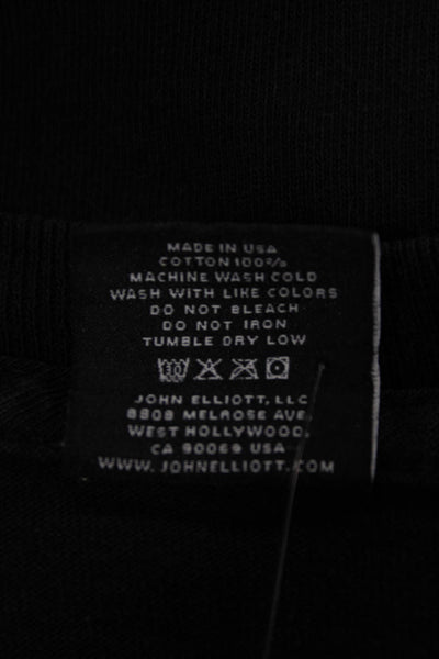John Elliott Mens Black Basic T-Shirt 100% Cotton Crew Neck Size M