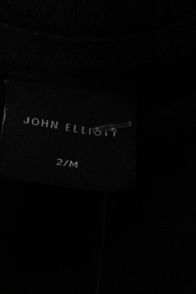 John Elliott Mens Black Basic T-Shirt 100% Cotton Crew Neck Size M