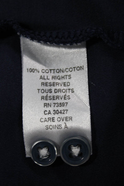 Raffi Mens Button Down Long Sleeve Blue Cotton Size S