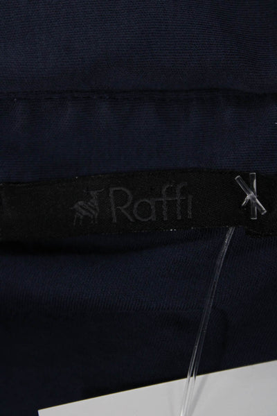Raffi Mens Button Down Long Sleeve Blue Cotton Size S
