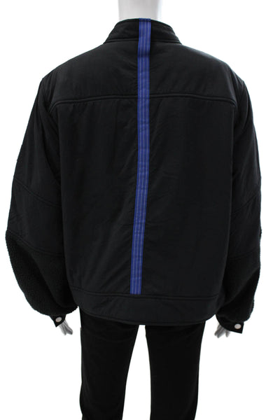 FP Movement Womens Motorcycle Jacket Black Snap Polyester Long Sleeve Size L