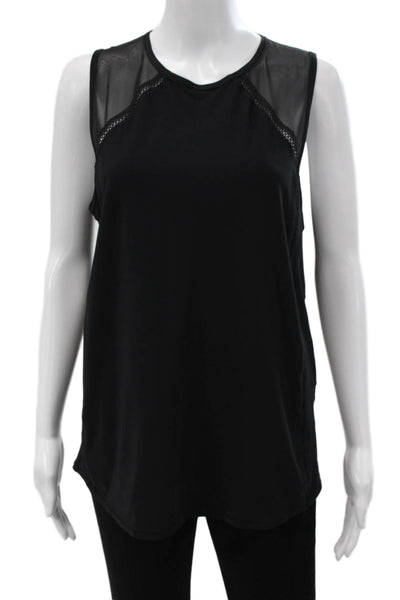 Lululemon Women Basic Scoop Neck Sleeveless Tank Nylon Pullover Black Size 10