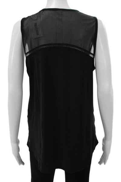 Lululemon Women Basic Scoop Neck Sleeveless Tank Nylon Pullover Black Size 10