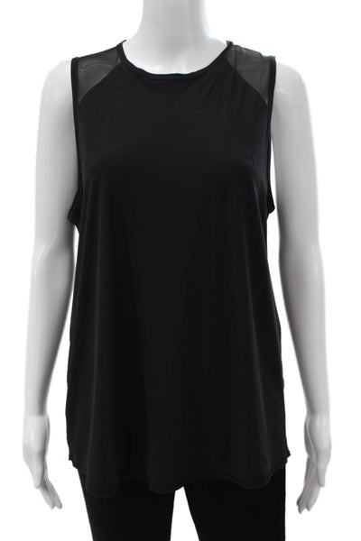Lululemon Women Basic Sleeveless Tank Black Nylon Round Neck Size 10