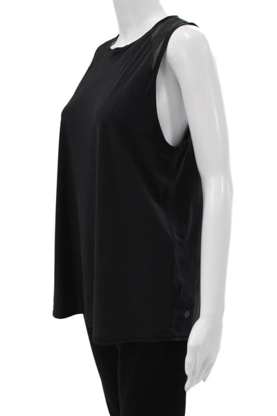 Lululemon Women Basic Sleeveless Tank Black Nylon Round Neck Size 10